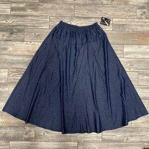 Elegant Navy Maxi Skirt